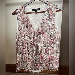 White House Black Market Cascade Ruffle Blouse